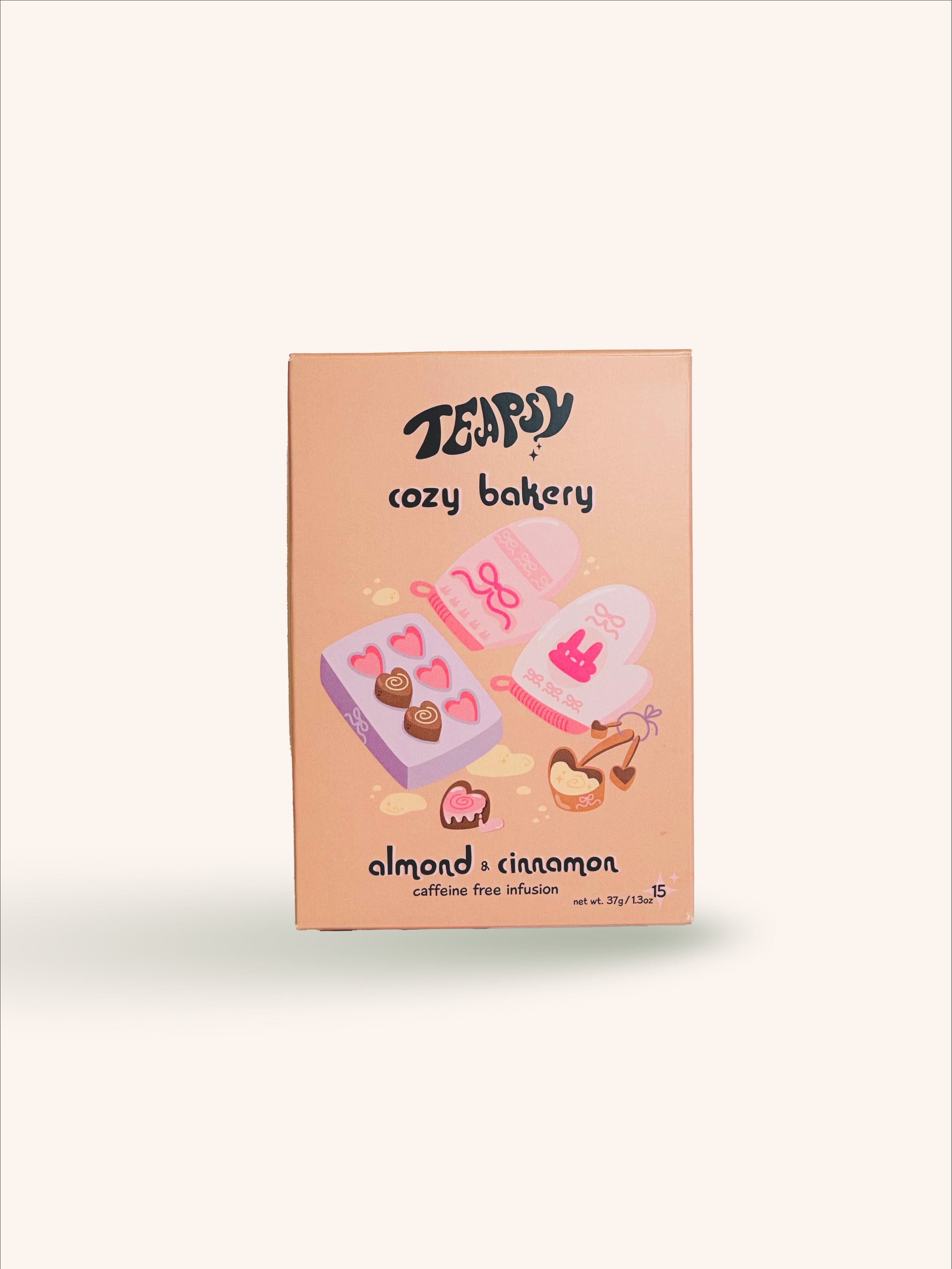 Cosy Bakery Herbal Tea | Teapsy | Almond Croissant-Inspired Blend, 15 bags