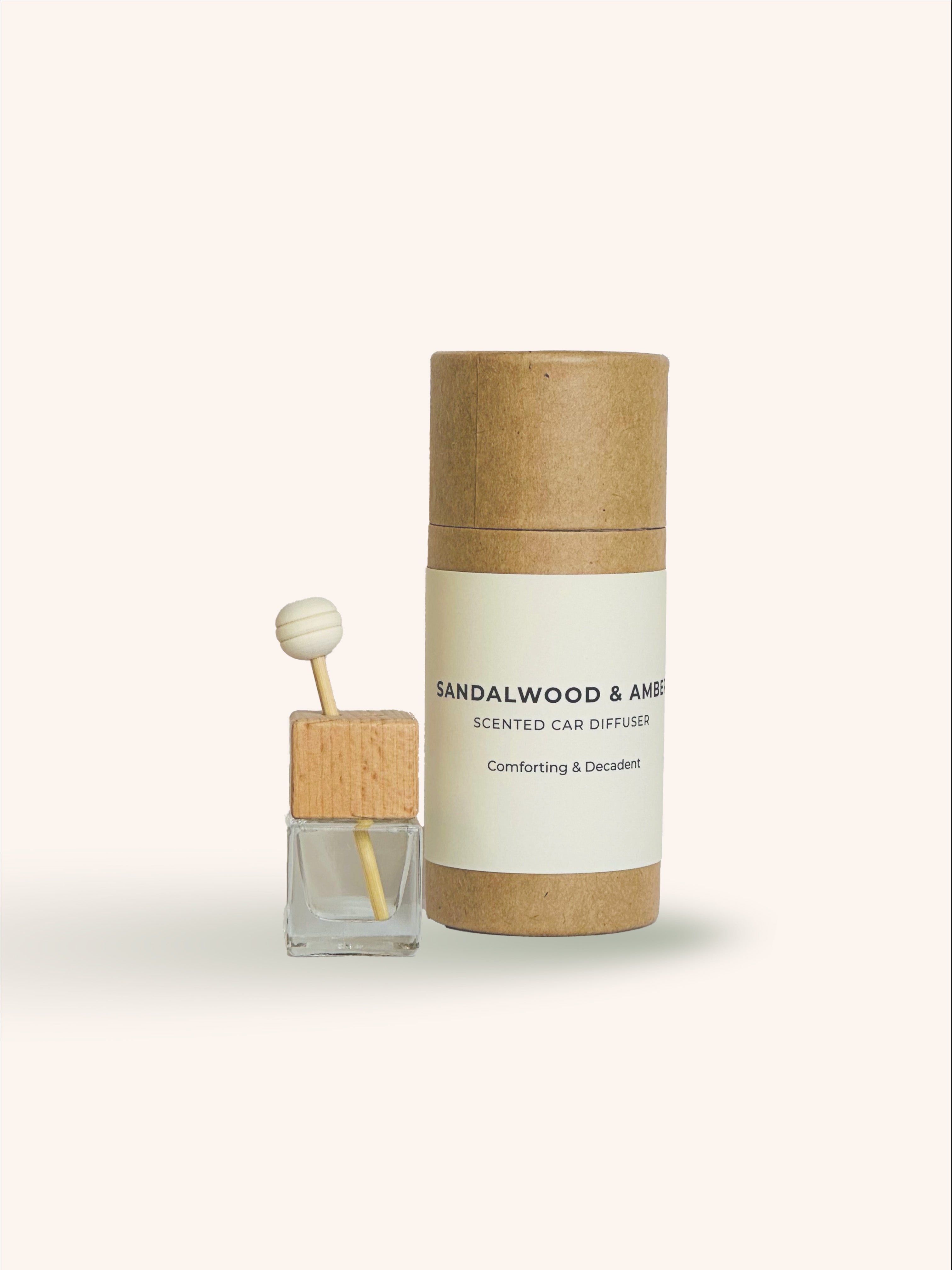 Sandalwood & Amber Car Diffuser | Warm & Comforting Scent