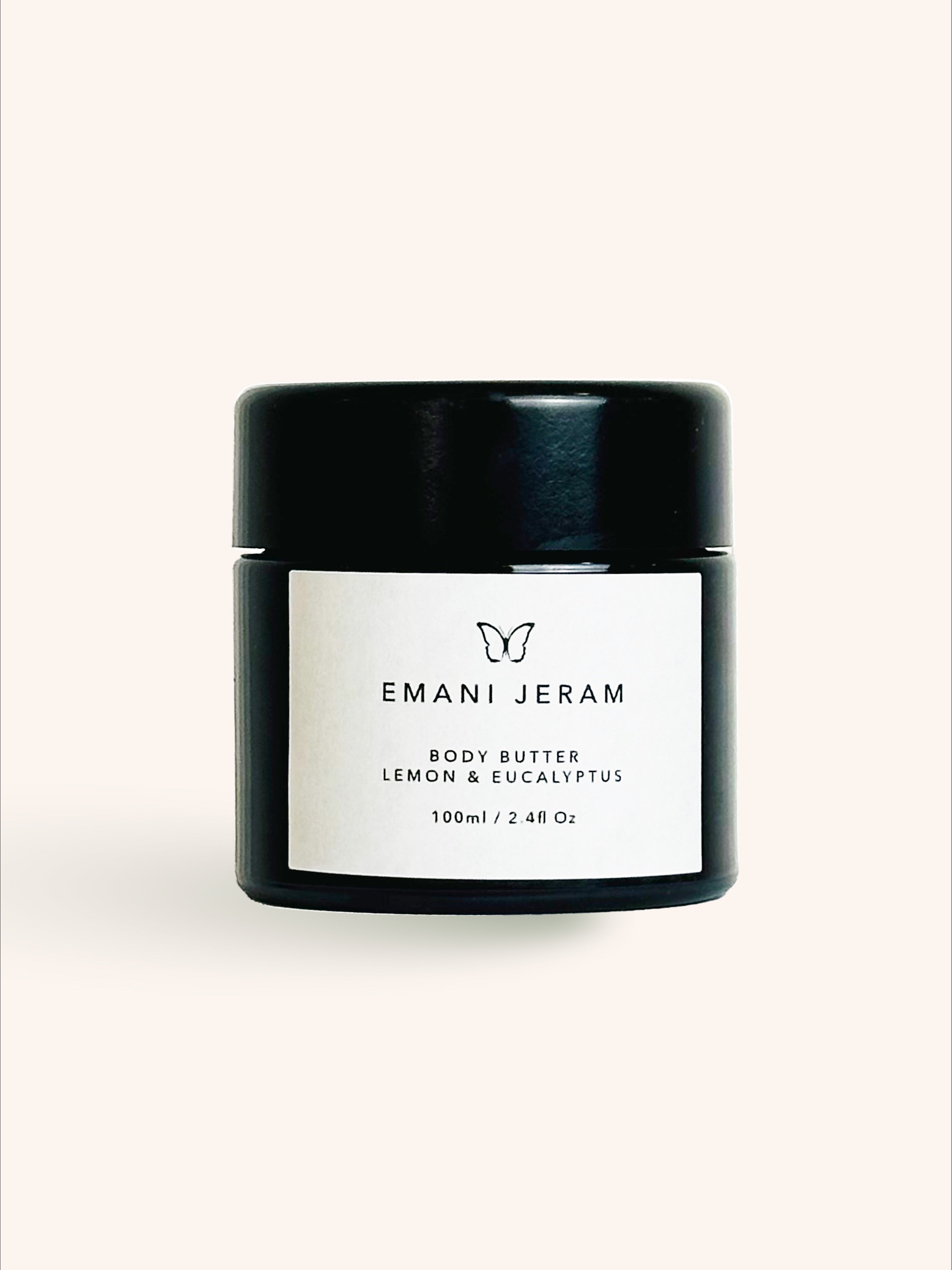 Emani Jeram Lemon & Eucalyptus Whipped Body Butter – 100ml | Brightening & Hydrating