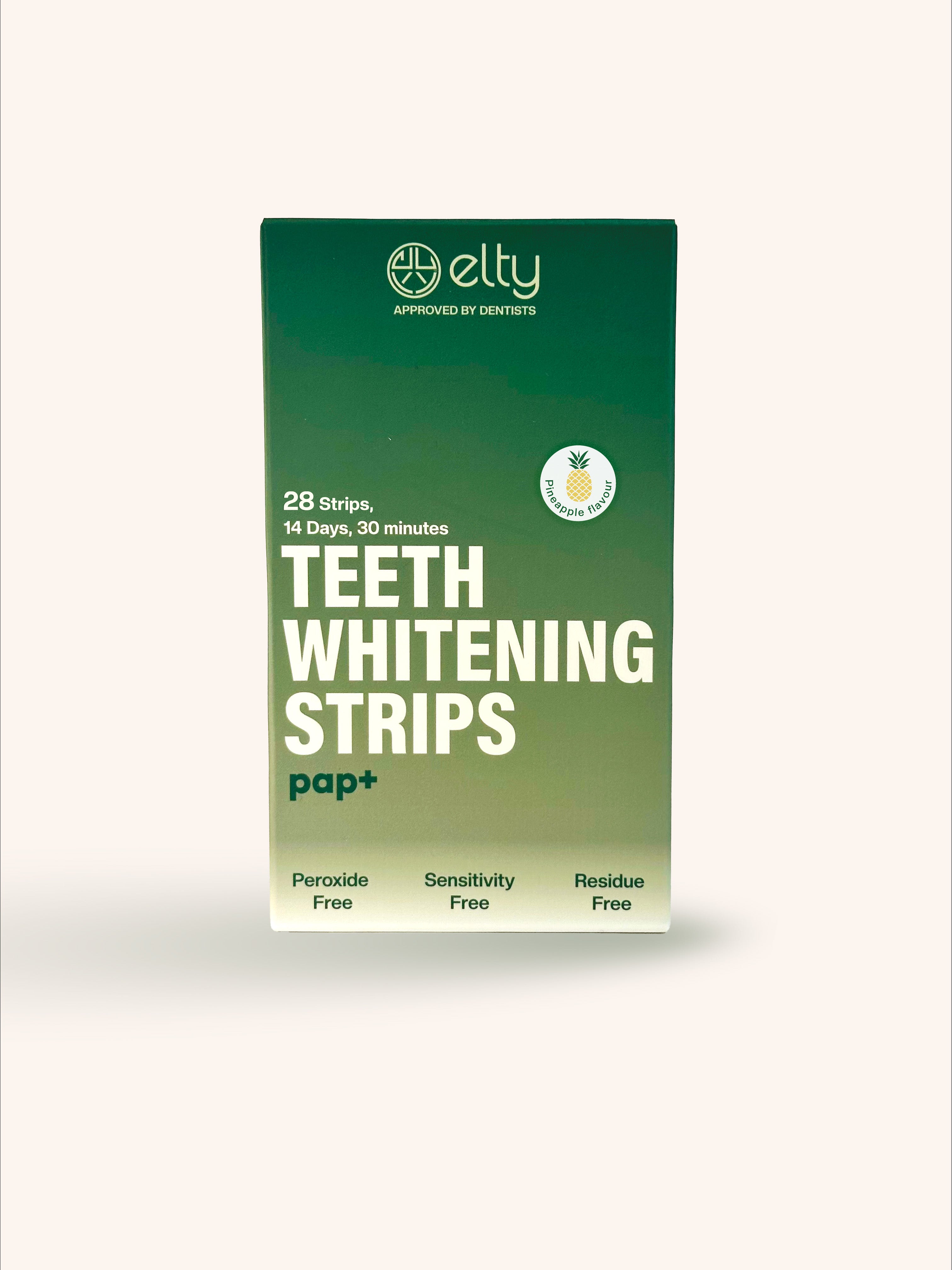 Elty Pineapple flavoured teeth whitening strips for sensitive teeth