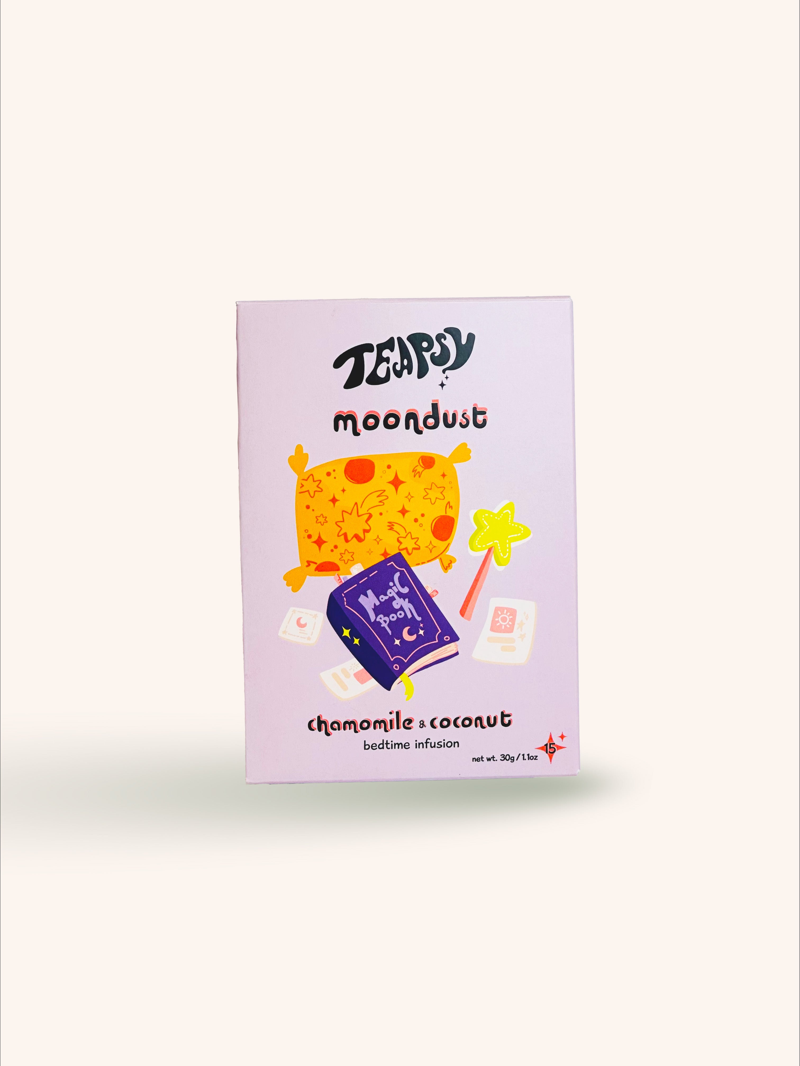 Caffeine-Free Magic Blend – Teapsy Moondust | Chamomile & Coconut,15 bags