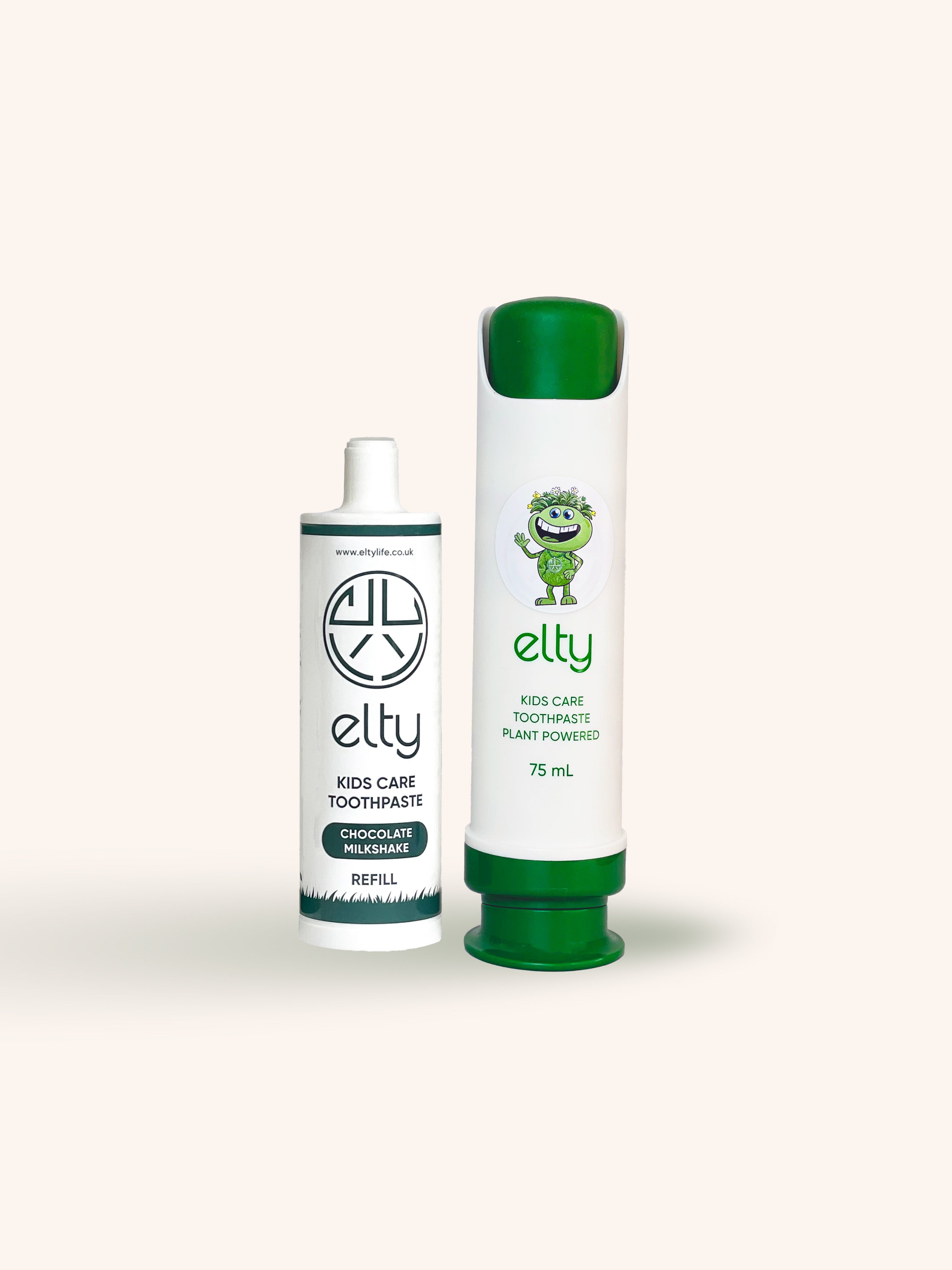 Elty Kids Care Toothpaste Set, Chocolate Milkshake, 2+ years