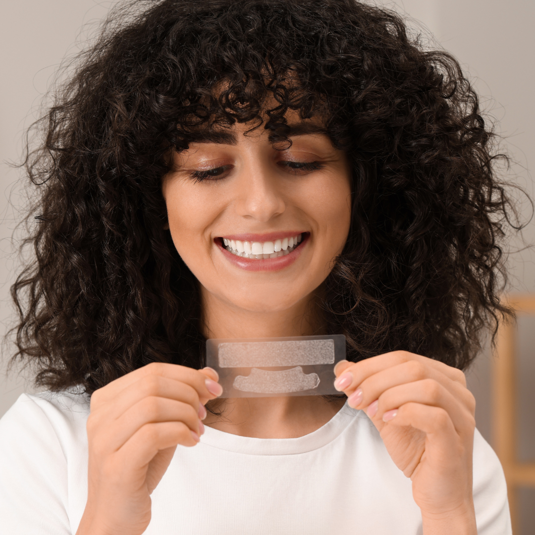 Gentle enamel-safe whitening strips