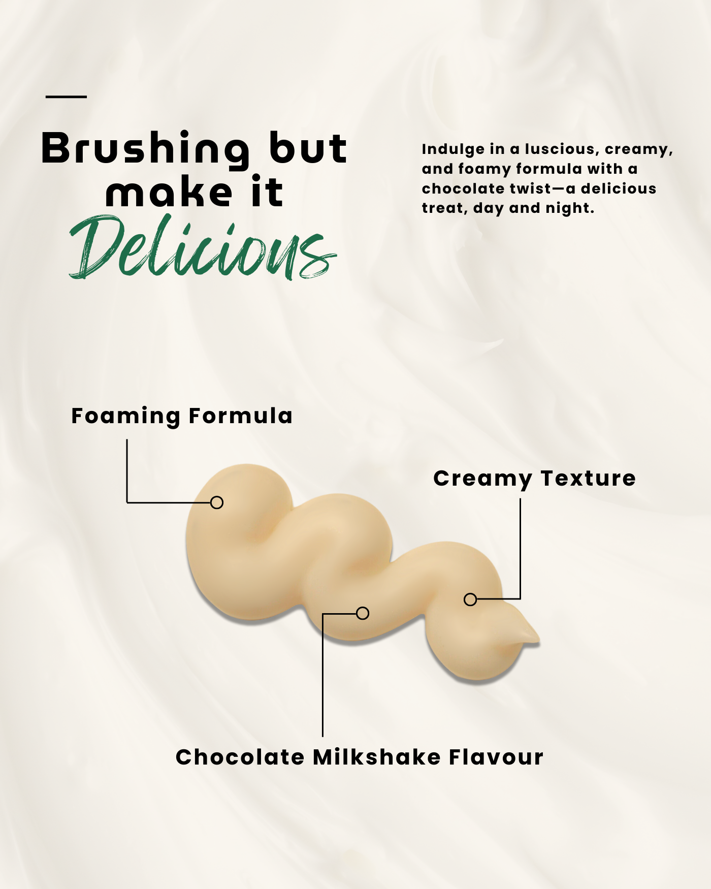 Anti-caries, anti-bacterial, anti-inflammatory. Aids remineralization thanks to the combination of theobromine,natural fluoride and hydroxyapatite. Protects gums and sensitive teeth. Provides fresh breath and gentle brightening of the teeth.