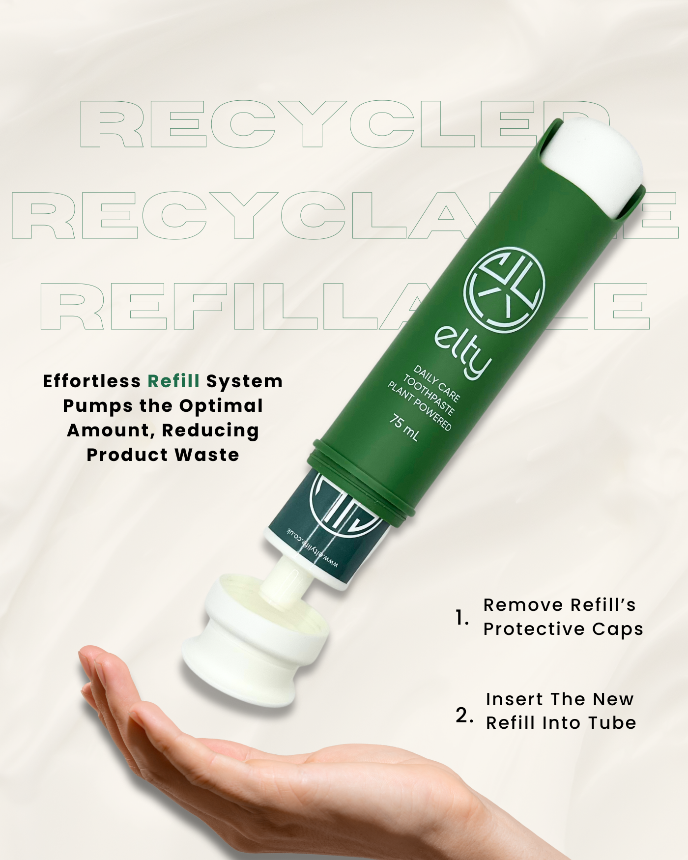 refillable and eco-friendly toothpaste