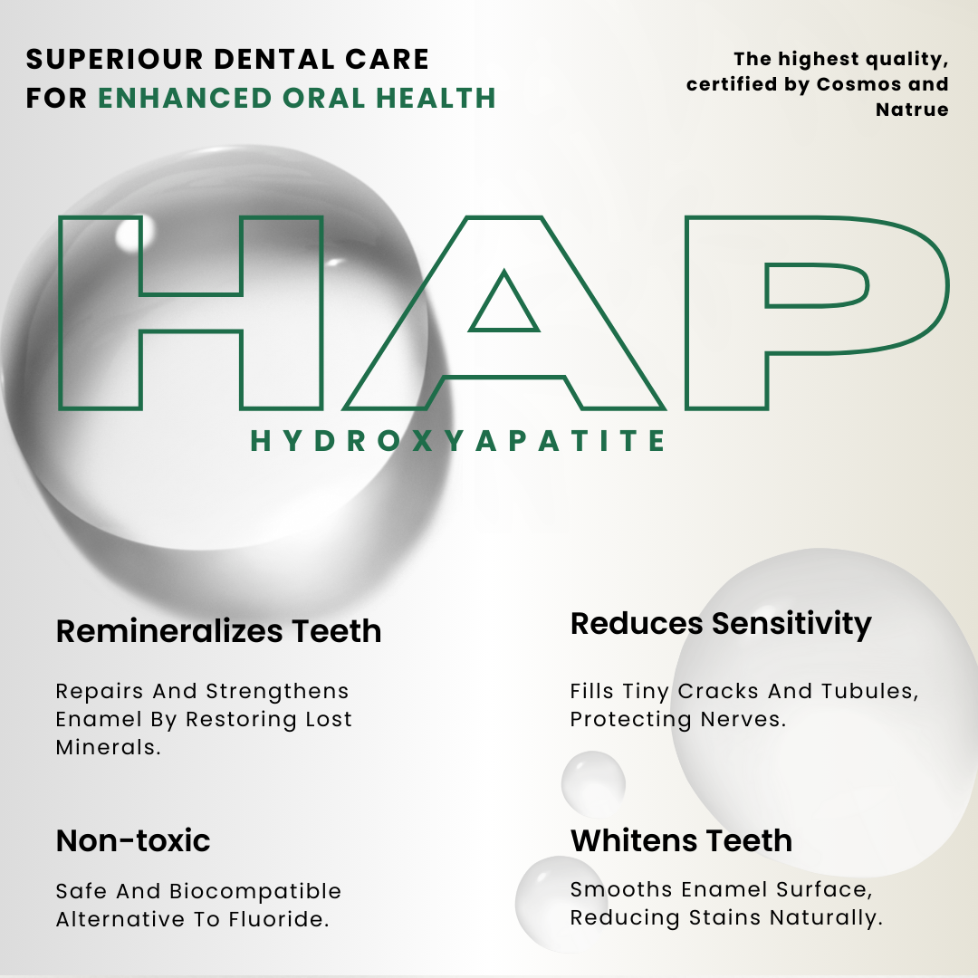 Hydroxyapatite toothpaste for teeth whitening