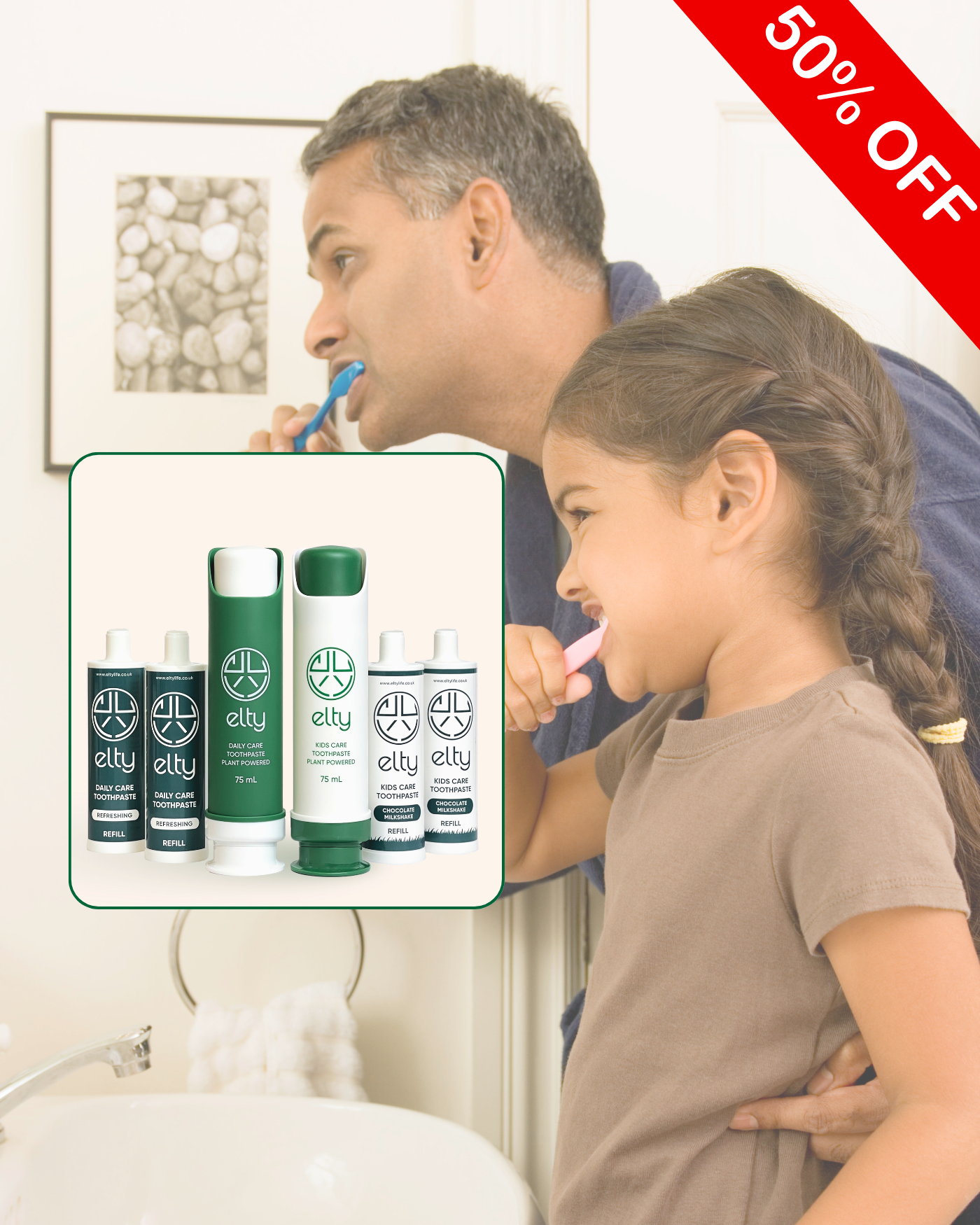 Elty Family Toothpaste Starter Pack, 300ml, +Pump and Gifts