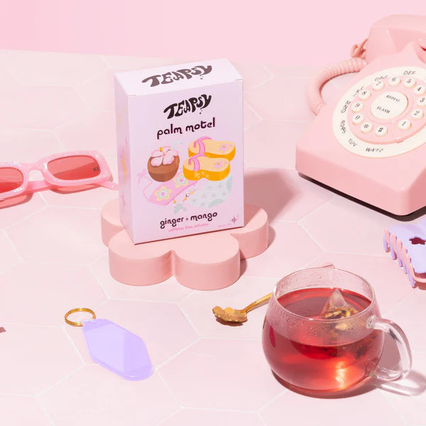Palm Motel Fruity Herbal Tea | Teapsy | Ginger & Mango, 15 bags