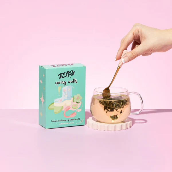 Caffeine-Free Herbal Tea – Teapsy Spring Walk | Lemon Verbena & Peppermint,15 bags