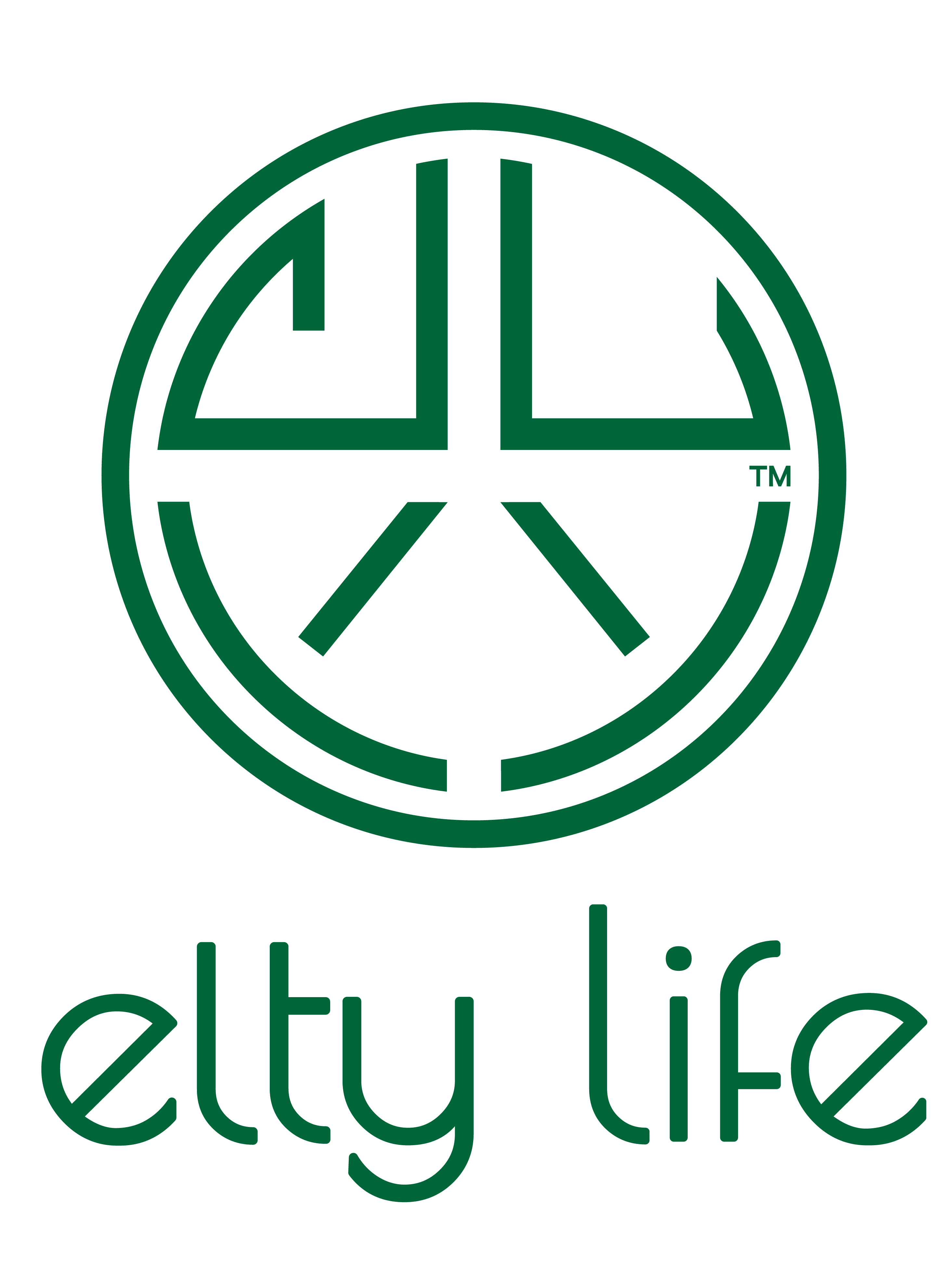Elty Life vertical green logo