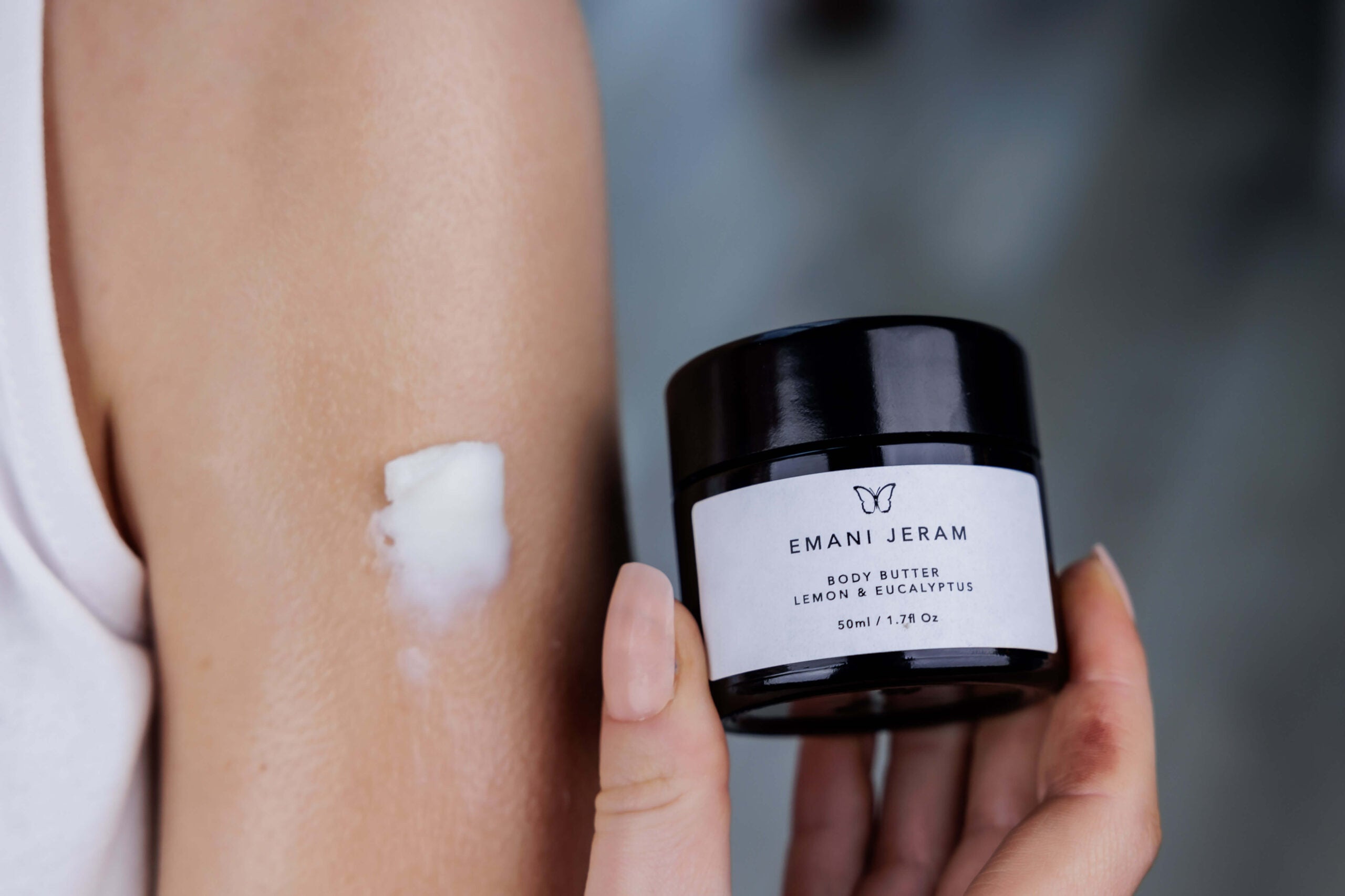 Emani Jeram Lemon & Eucalyptus Whipped Body Butter – 50ml | Brightening & Hydrating