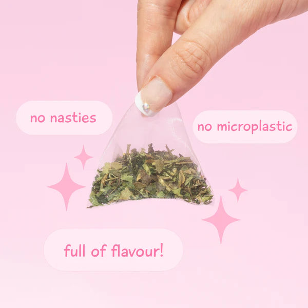 Caffeine-Free Herbal Tea – Teapsy Spring Walk | Lemon Verbena & Peppermint,15 bags