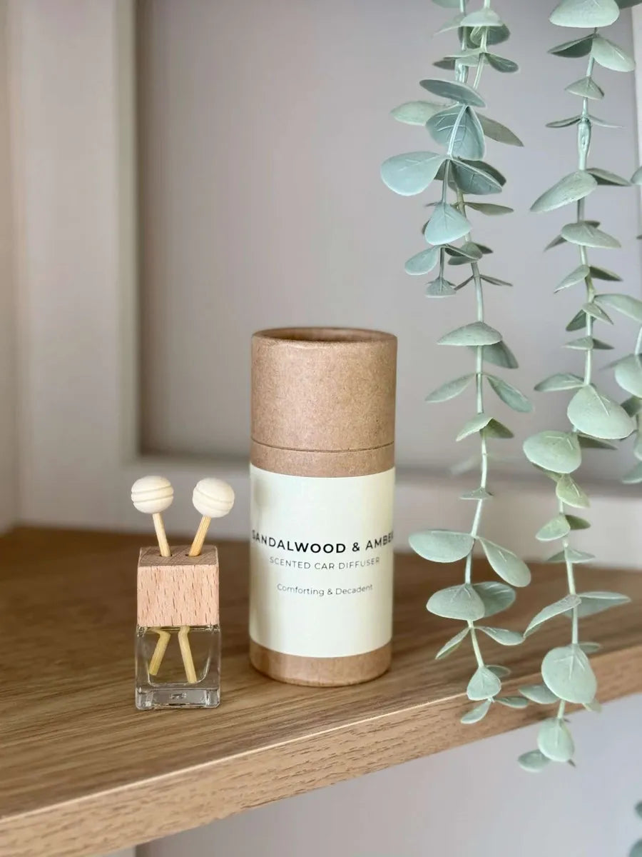 Sandalwood & Amber Car Diffuser | Warm & Comforting Scent