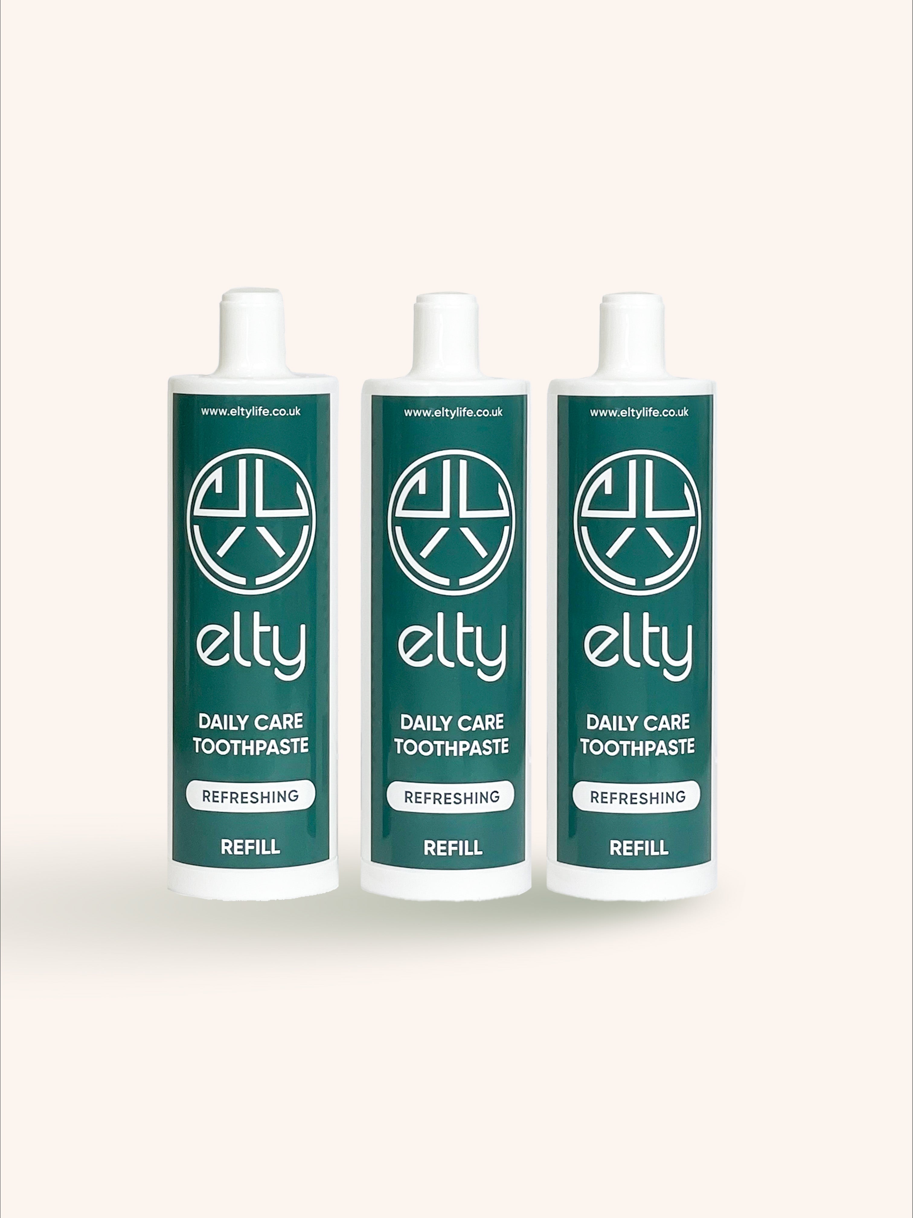 Elty Daily Toothpaste Refill Pack, Pine Flavour 225ml +Pump