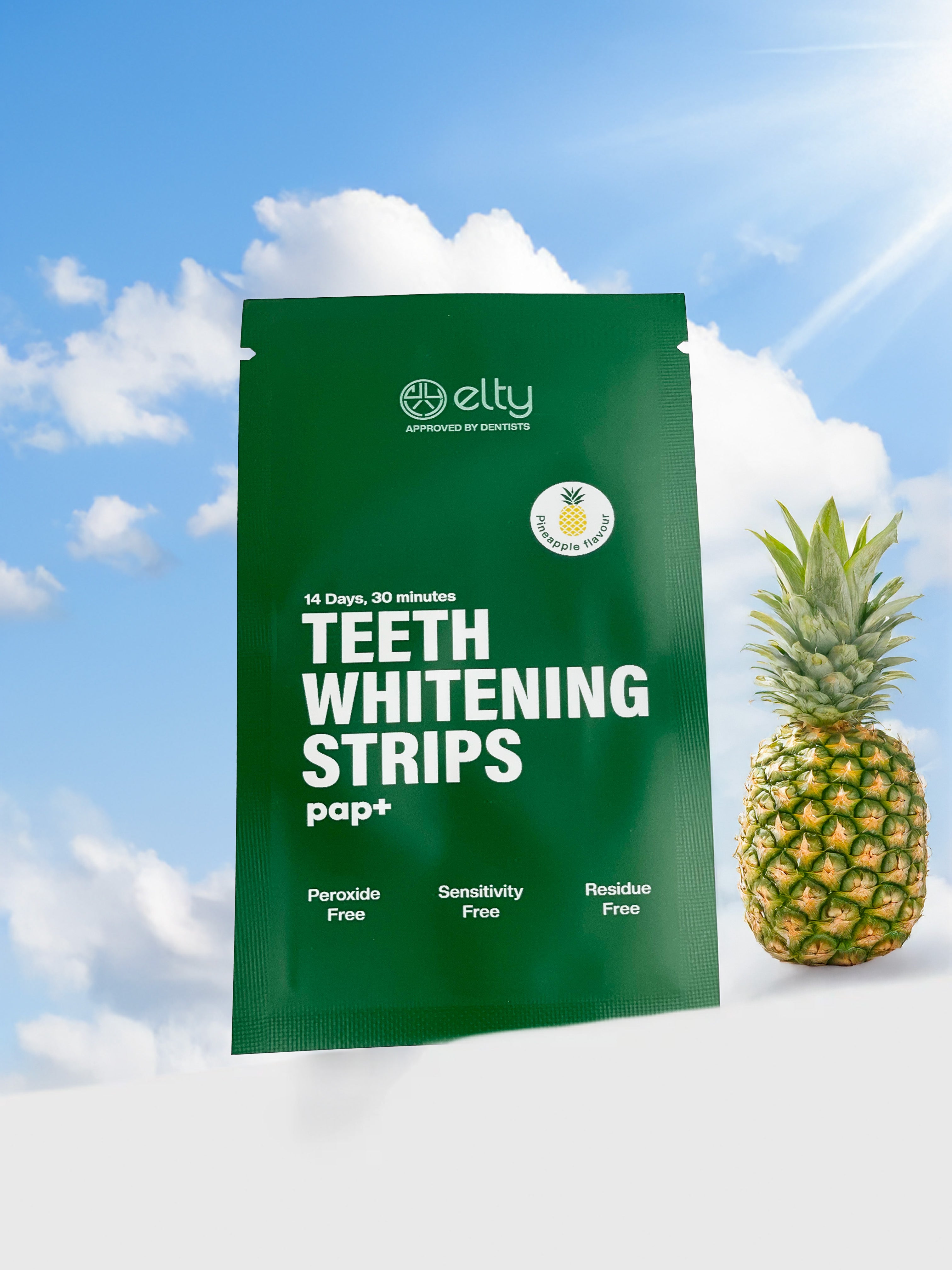 Elty Teeth Whitening Strips, Pineapple Flavour