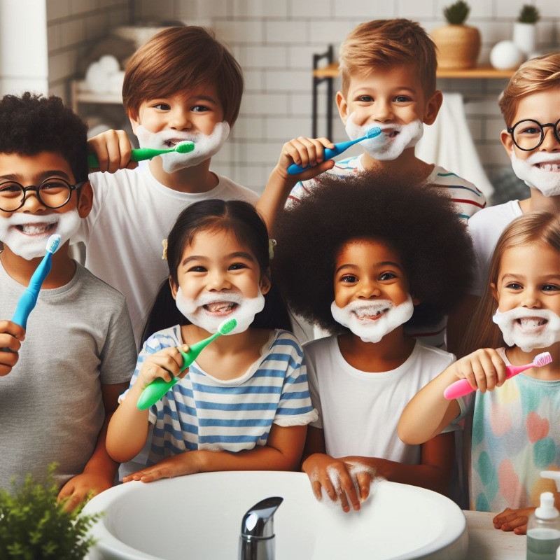 Children's dental care importance elty toothpaste