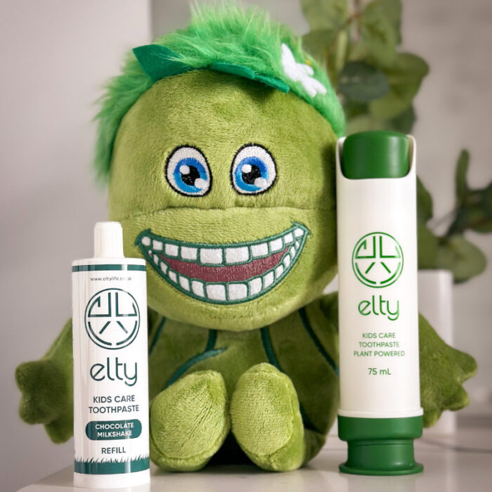 Elty green plush toy