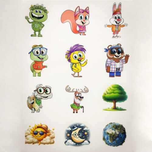 Elty kids character stickers