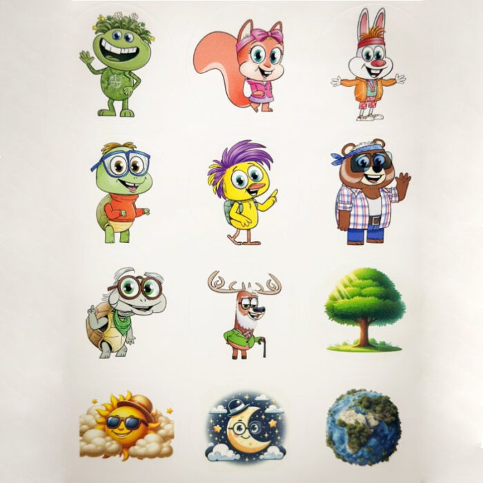 Elty kids character stickers