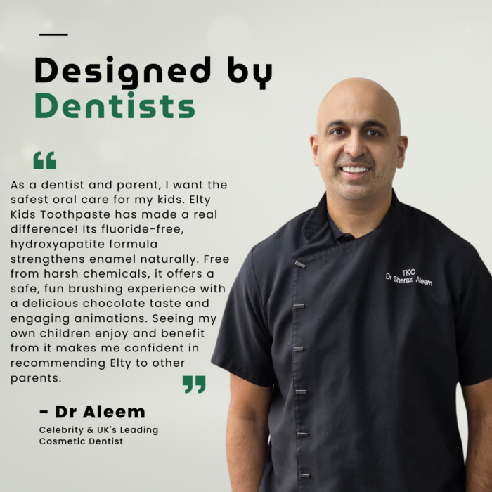 Dr Aleem dentist recommendation Elty Kids Chocolate Toothpaste