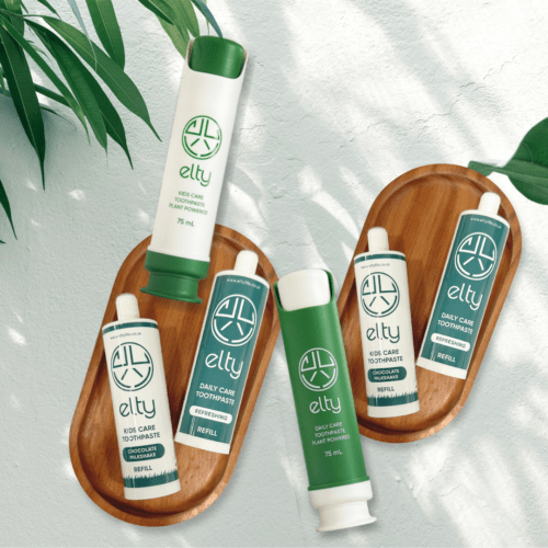 Elty Natural Toothpaste Family Package with refills